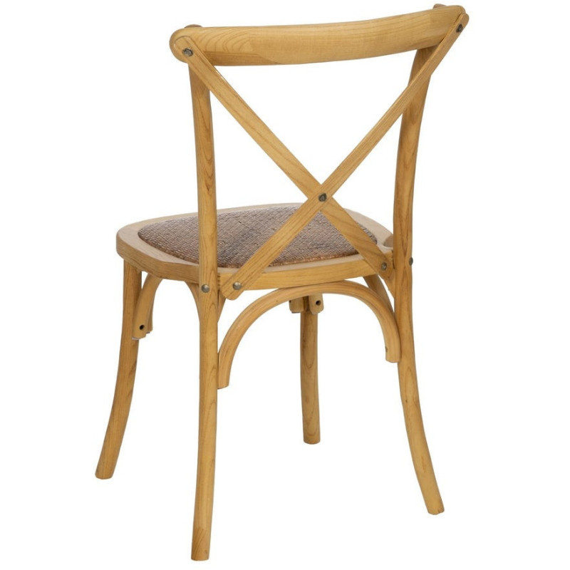 Chaise bistrot dossier croisé en Bois Naturel Lomira - 3