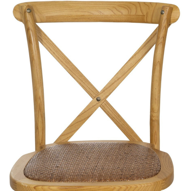 Chaise bistrot dossier croisé en Bois Naturel Lomira - 4