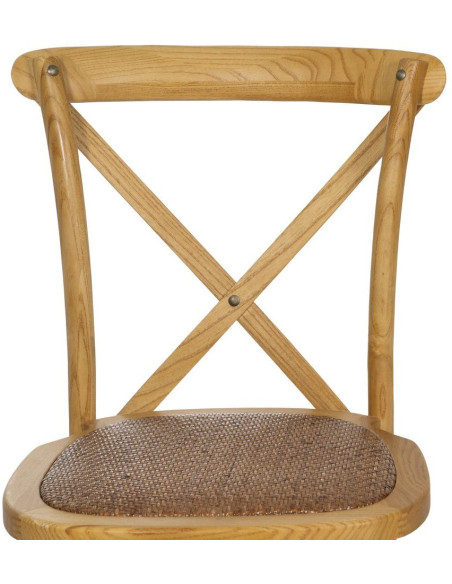 Chaise bistrot dossier croisé en Bois Naturel Lomira - 4