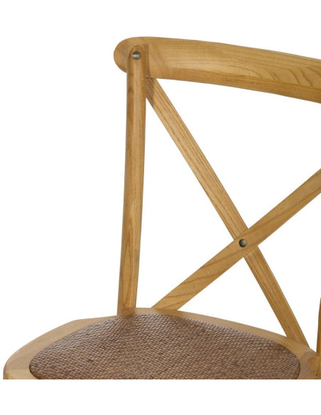 Chaise bistrot dossier croisé en Bois Naturel Lomira - 5
