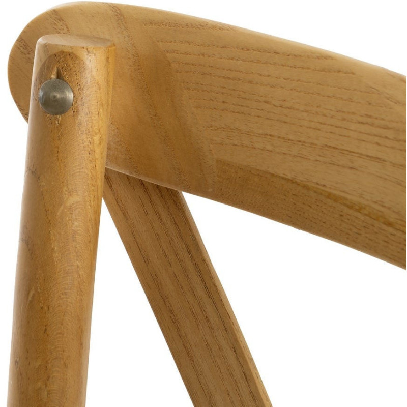 Chaise bistrot dossier croisé en Bois Naturel Lomira - 6