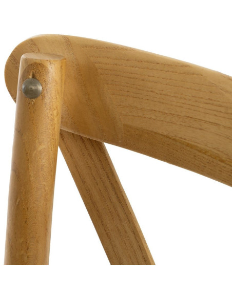 Chaise bistrot dossier croisé en Bois Naturel Lomira - 6
