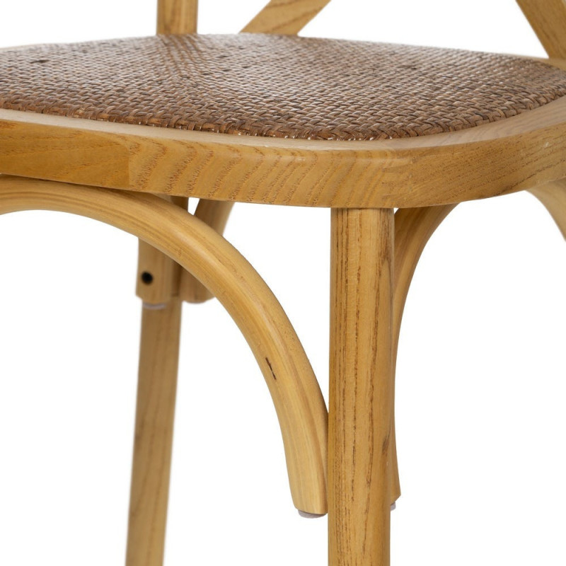 Chaise bistrot dossier croisé en Bois Naturel Lomira - 7