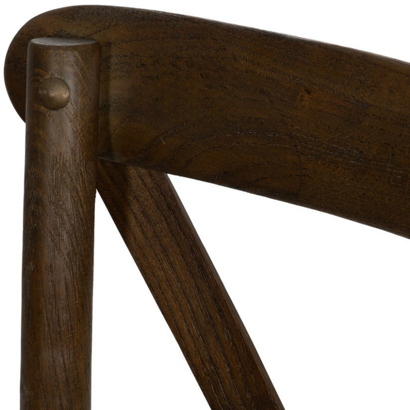 Chaise bistrot dossier croisé en Bois Marron Lomira - 6