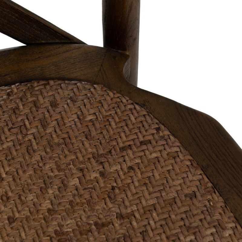 Chaise bistrot dossier croisé en Bois Marron Lomira - 8