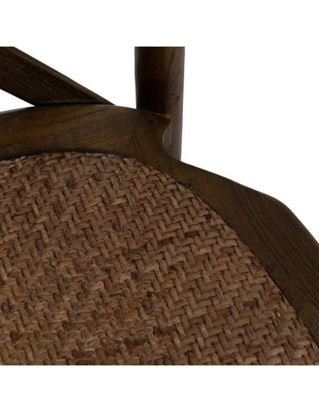 Chaise bistrot dossier croisé en Bois Marron Lomira - 8