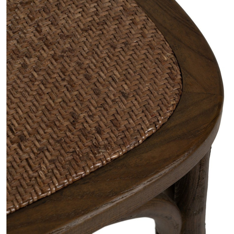 Chaise bistrot dossier croisé en Bois Marron Lomira - 9