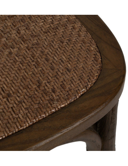 Chaise bistrot dossier croisé en Bois Marron Lomira - 9