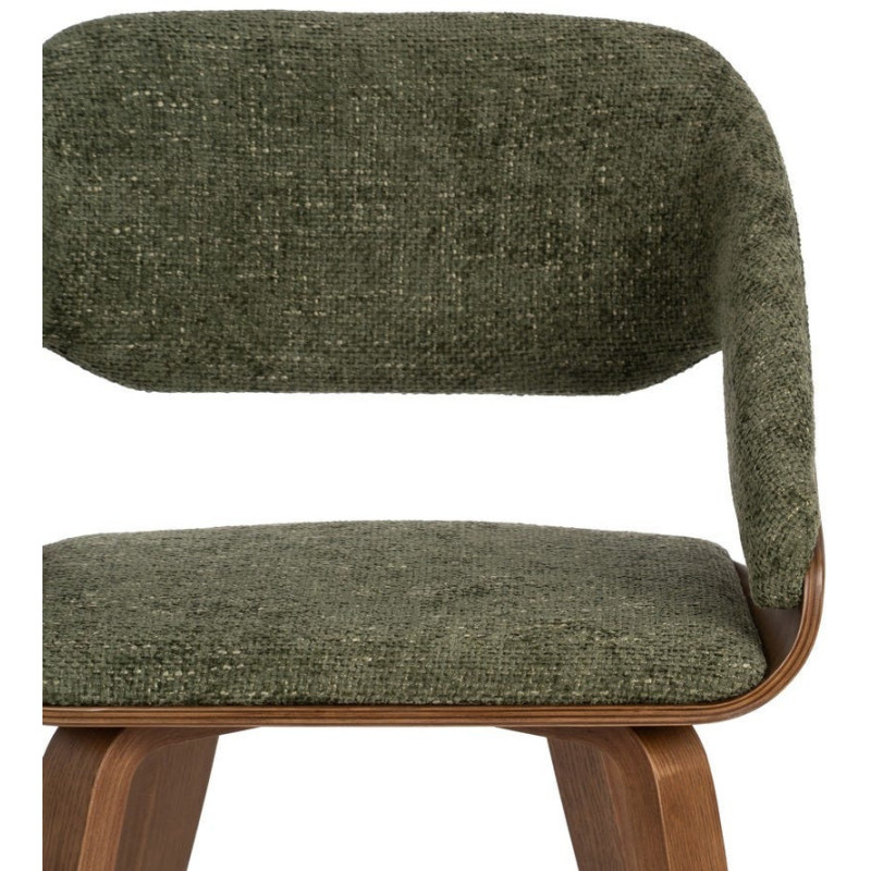 Fauteuil de table architecte Tissu Vert Bois de hêtre Naturel Calvio - 4