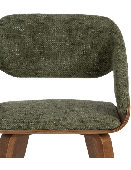 Fauteuil de table architecte Tissu Vert Bois de hêtre Naturel Calvio - 4