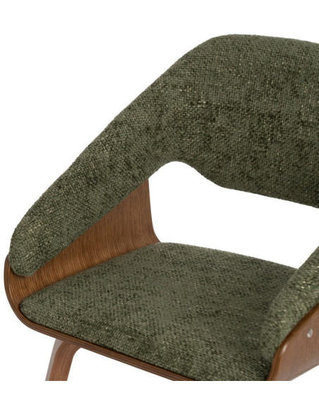 Fauteuil de table architecte Tissu Vert Bois de hêtre Naturel Calvio - 5