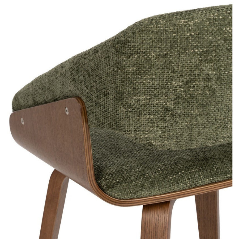 Fauteuil de table architecte Tissu Vert Bois de hêtre Naturel Calvio - 10