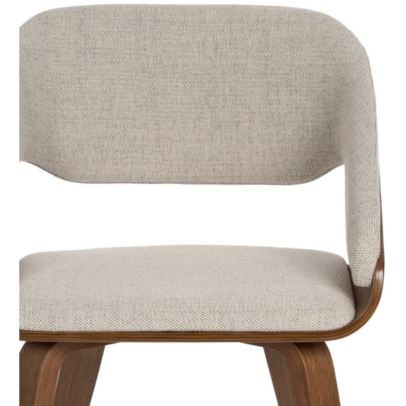Fauteuil de table architecte Tissu Gris Bois de hêtre Naturel Calvio - 5