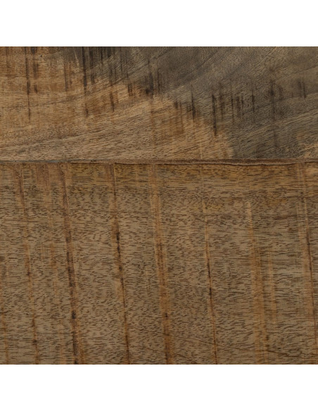 Bureau industriel chic 2 tiroirs Bois de manguier Naturel Métal Noir Carimo - 8