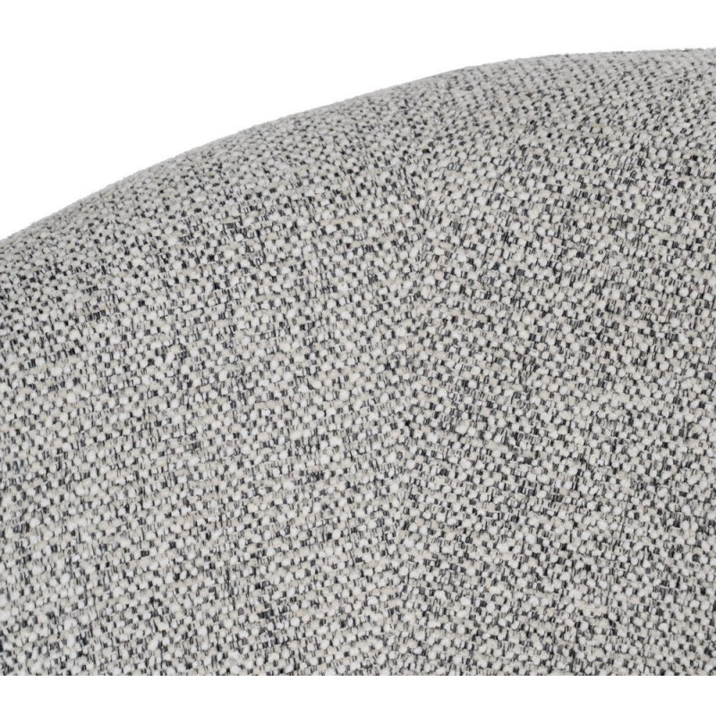 Grand Fauteuil de salon moderne rond Tissu Gris clair Chiné Enrilo - 7