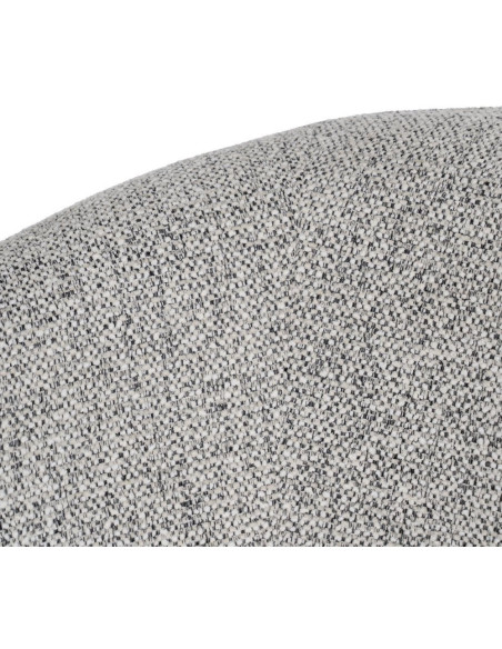 Grand Fauteuil de salon moderne rond Tissu Gris clair Chiné Enrilo - 7