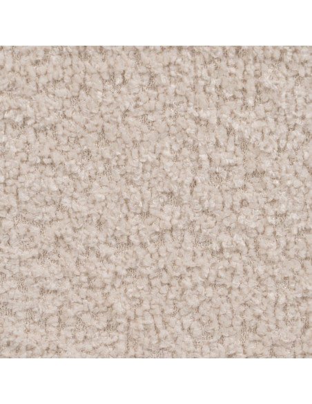 Banquette Bouclette Ovale 2 places Avec coffre de rangement Tissu Blanc crème Bouclé Bois de pin Naturel Bois MDF Kalian - 8