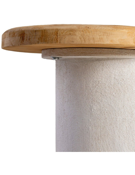 Grande Console minimaliste Ovale 150 cm en Bois MDF Blanc Naturel Wilma - 4