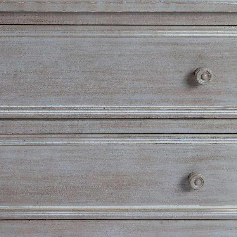 Petite commode 2 tiroirs bois clair sapin et MDF 80x45x60 cm Pirina Ixia - 6