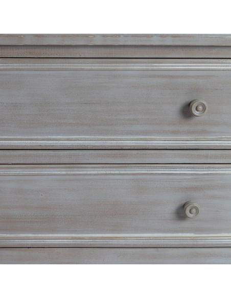 Petite commode 2 tiroirs bois clair sapin et MDF 80x45x60 cm Pirina Ixia - 6