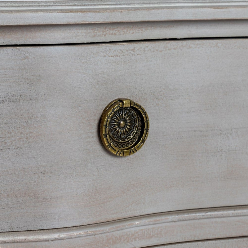 Commode 4 tiroirs bois clair sapin et MDF 93x38x78 cm Noreta Ixia - 3