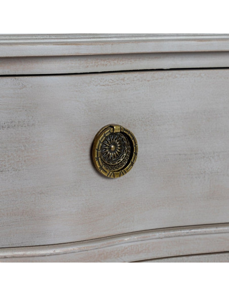 Commode 4 tiroirs bois clair sapin et MDF 93x38x78 cm Noreta Ixia - 3