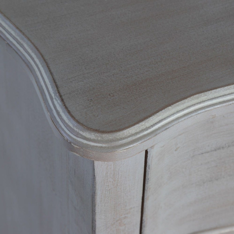 Commode 4 tiroirs bois clair sapin et MDF 93x38x78 cm Noreta Ixia - 4