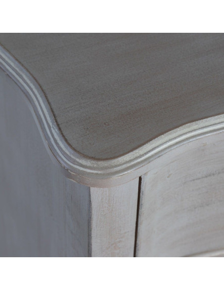 Commode 4 tiroirs bois clair sapin et MDF 93x38x78 cm Noreta Ixia - 4