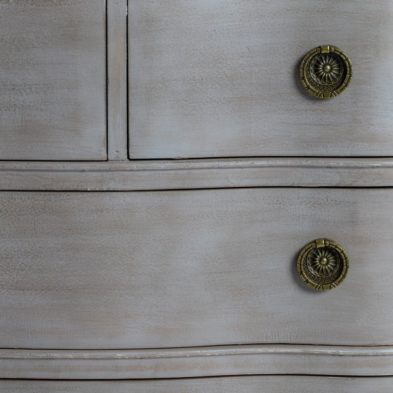 Commode 4 tiroirs bois clair sapin et MDF 93x38x78 cm Noreta Ixia - 7