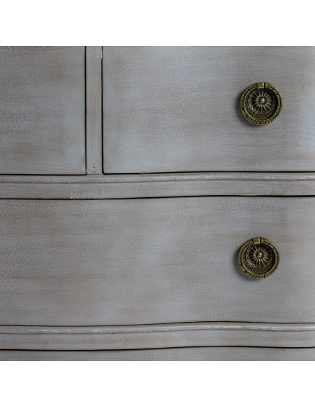 Commode 4 tiroirs bois clair sapin et MDF 93x38x78 cm Noreta Ixia - 7