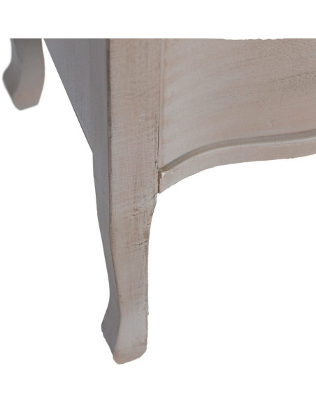 Petite Commode style Louis XV 2 tiroirs Bois de sapin Marron clair Vieilli Noreta - 4
