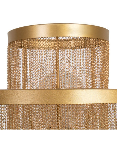 Lampe à poser style art déco années 20 Hauteur 50 cm en Métal Doré Avec franges Helian - 2