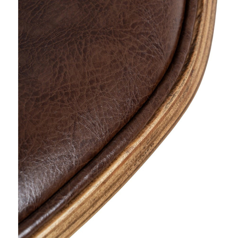 Fauteuil de table scandinave moderne Polyuréthane Marron foncé Bois de hêtre Marron Linero - 7