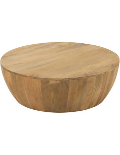 Table basse Ronde Camille en Bois de manguier Naturel - 1