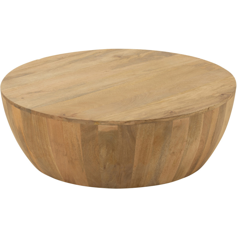 Table basse Ronde Camille en Bois de manguier Naturel - 1