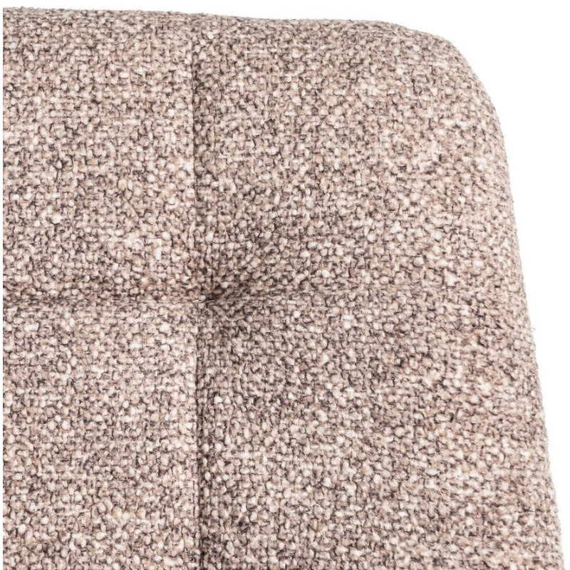 Chaise moderne matelassée en Tissu Vieux taupe Chiné Métal Noir Isvian (Lot de 2) - 9