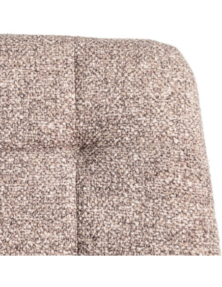 Chaise moderne matelassée en Tissu Vieux taupe Chiné Métal Noir Isvian (Lot de 2) - 9