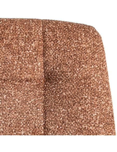 Chaise moderne matelassée en Tissu Ocre Chiné Métal Noir Isvian (Lot de 2) - 9