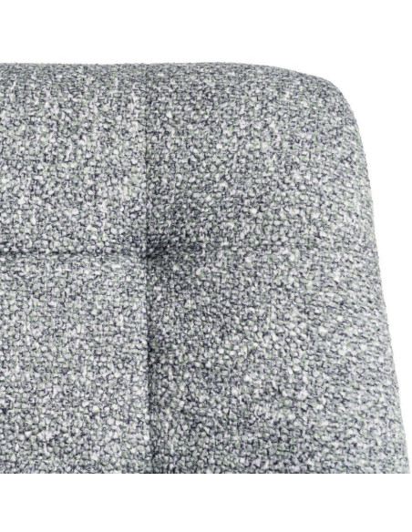 Chaise moderne matelassée en Tissu Vert Chiné Métal Noir Isvian (Lot de 2) - 9