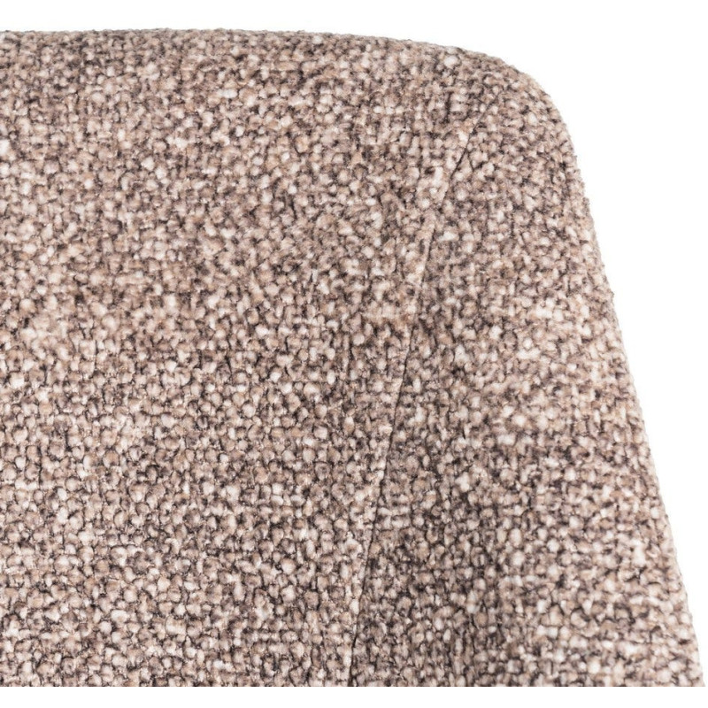 Chaise rétro chic en Tissu Vieux taupe Chiné Métal Noir Norian (Lot de 2) - 9