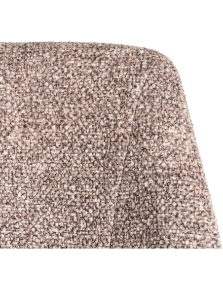 Chaise rétro chic en Tissu Vieux taupe Chiné Métal Noir Norian (Lot de 2) - 9