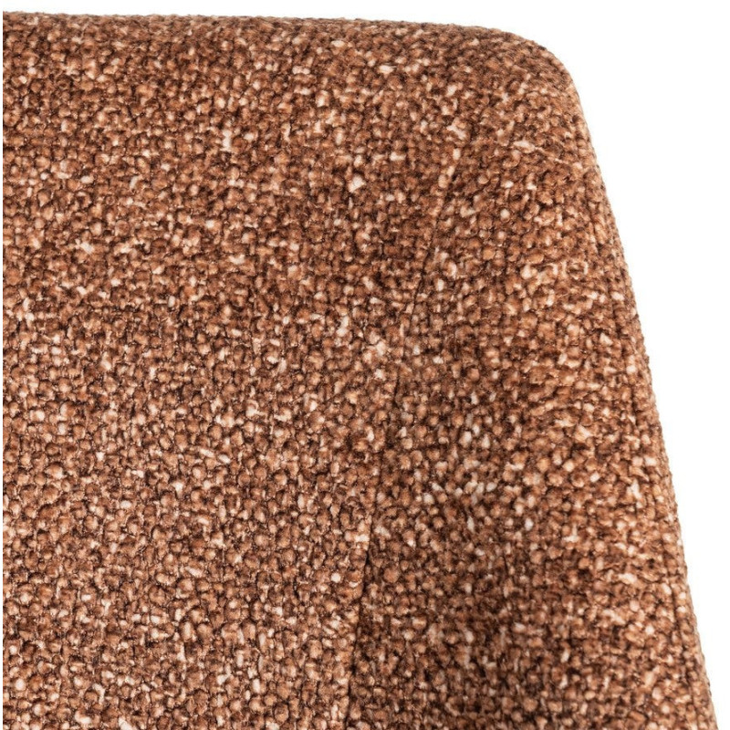 Chaise rétro chic en Tissu Ocre Chiné Métal Noir Norian (Lot de 2) - 9