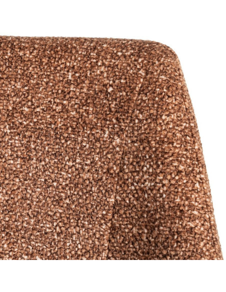 Chaise rétro chic en Tissu Ocre Chiné Métal Noir Norian (Lot de 2) - 9