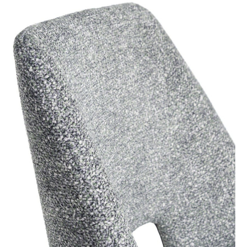 Chaise rétro chic en Tissu Vert Chiné Métal Noir Norian (Lot de 2) - 7