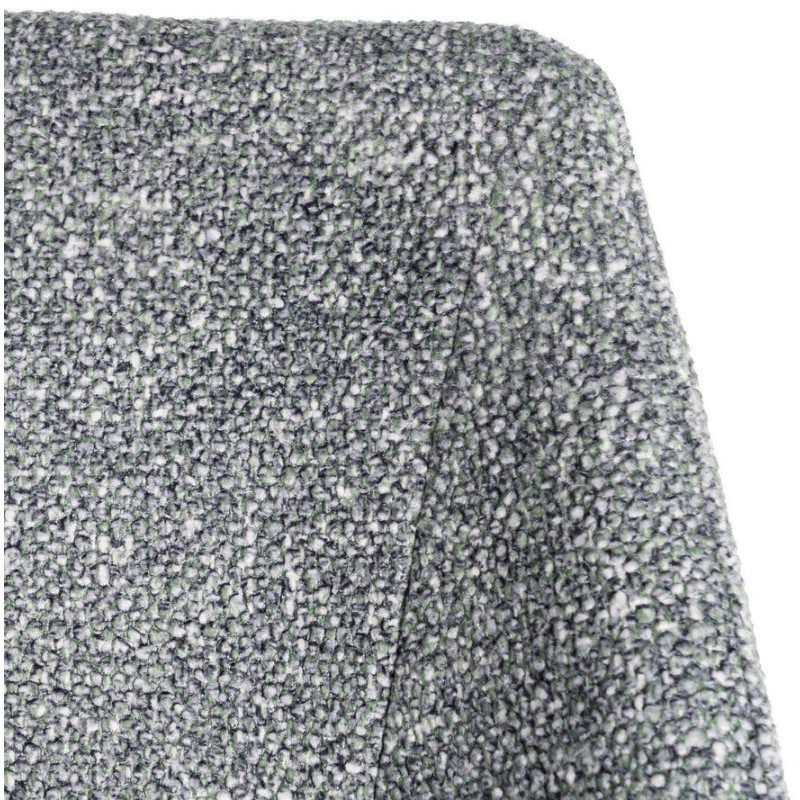 Chaise rétro chic en Tissu Vert Chiné Métal Noir Norian (Lot de 2) - 9