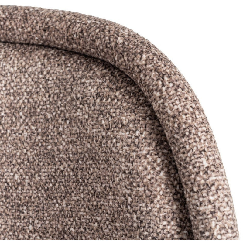 Chaise rétro dossier large en Tissu Vieux taupe Chiné Métal Noir Tiriel (Lot de 2) - 9