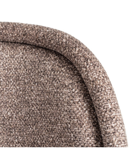 Chaise rétro dossier large en Tissu Vieux taupe Chiné Métal Noir Tiriel (Lot de 2) - 9