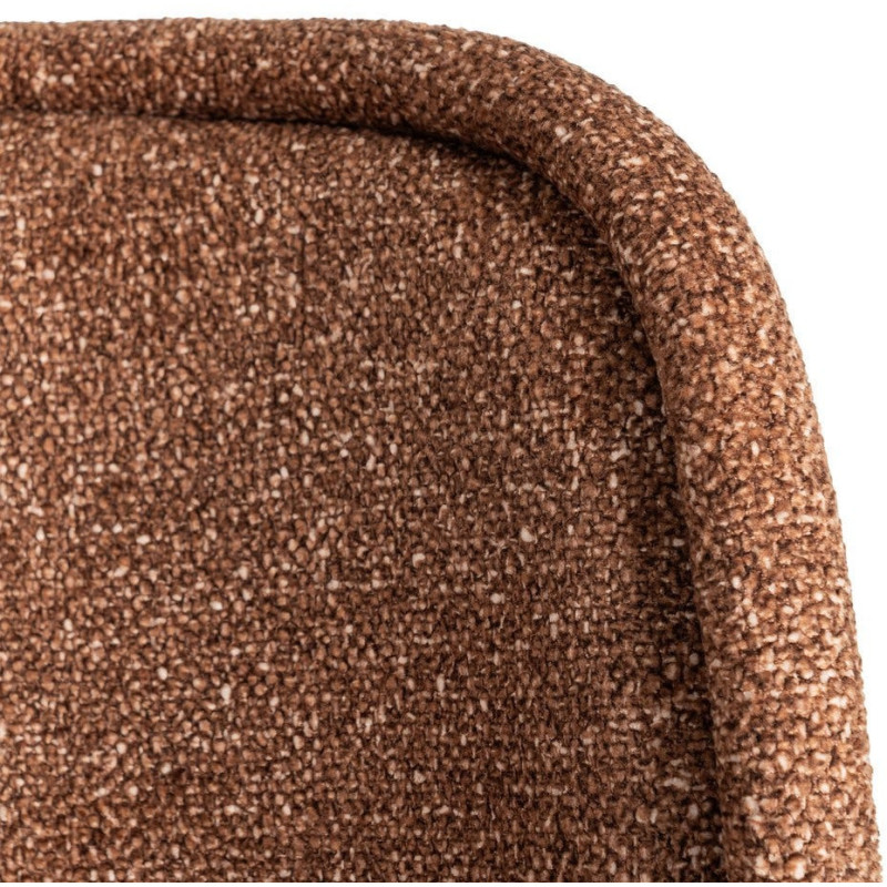 Chaise rétro dossier large en Tissu Ocre Chiné Métal Noir Tiriel (Lot de 2) - 9