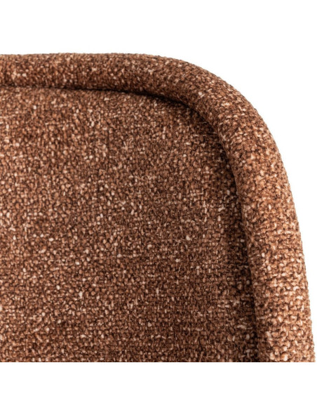 Chaise rétro dossier large en Tissu Ocre Chiné Métal Noir Tiriel (Lot de 2) - 9