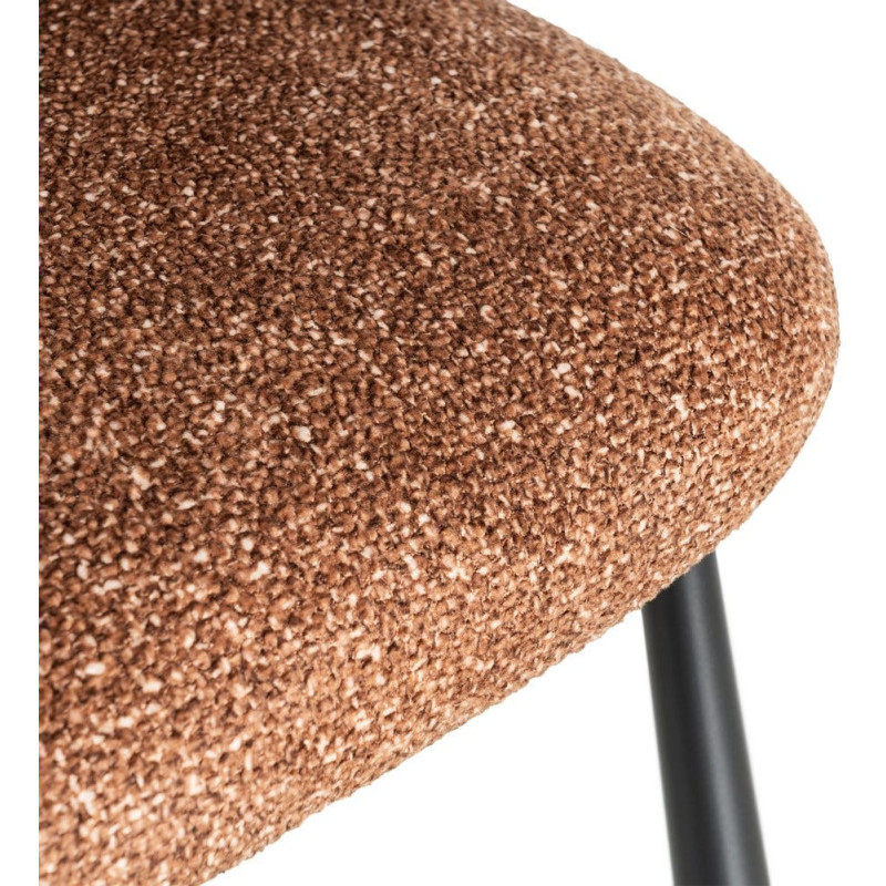 Chaise rétro dossier large en Tissu Ocre Chiné Métal Noir Tiriel (Lot de 2) - 10